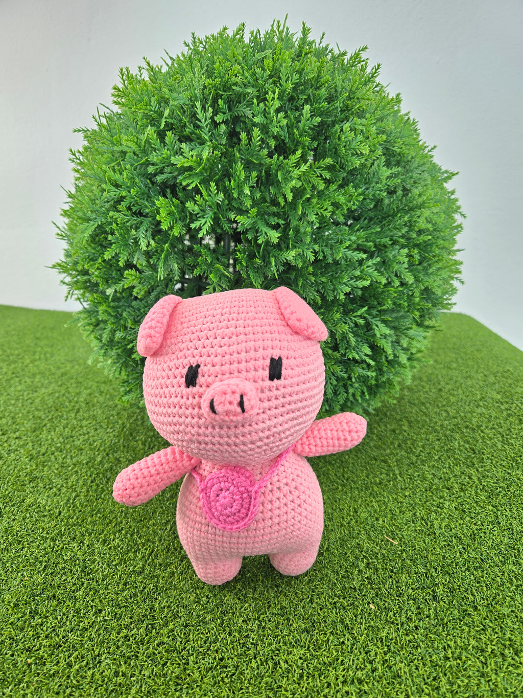 Handmade Crochet Pig Plush – Kawaii Amigurumi Toy