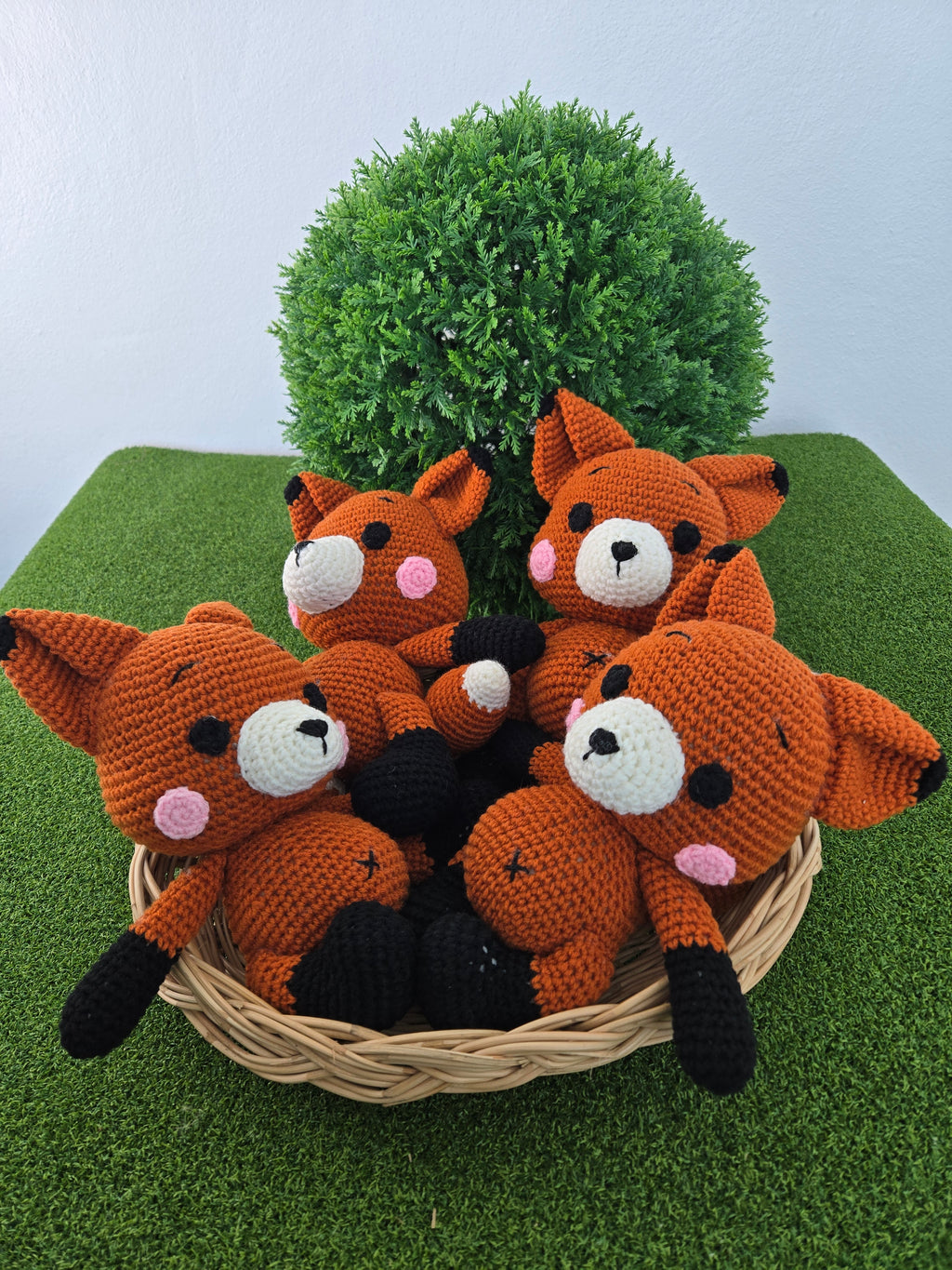 Handmade Crochet Fox Plush Amigurumi Doll